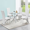 Round Clear Glass Dining Table