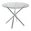 Round Clear Glass Dining Table