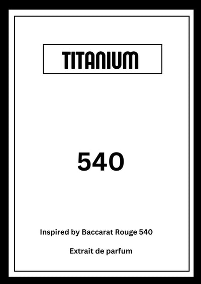 Baccarat Rouge 540, Titanium 540.