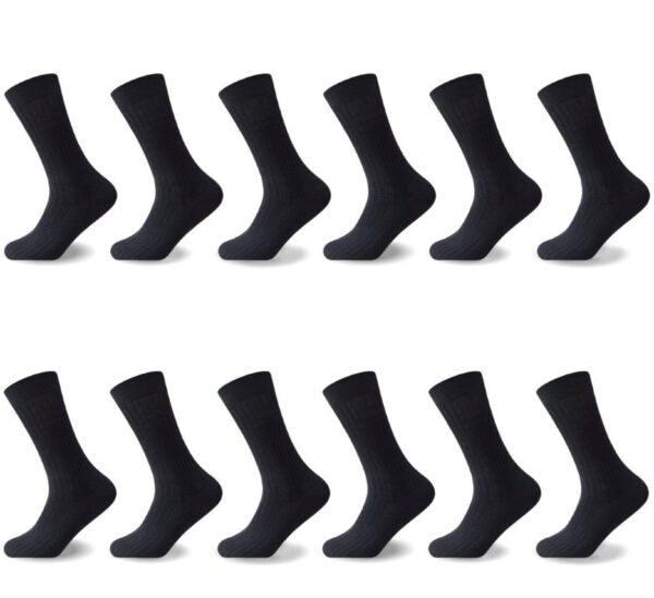 12PK MENS 100% COTTON SOCKS