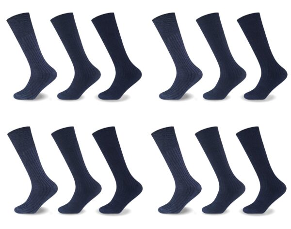 12PK MENS 100% COTTON RICH LONGHOSE SOCKS