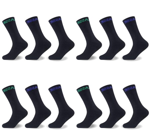 12PK MENS MELANGE CLASSIC SOCKS