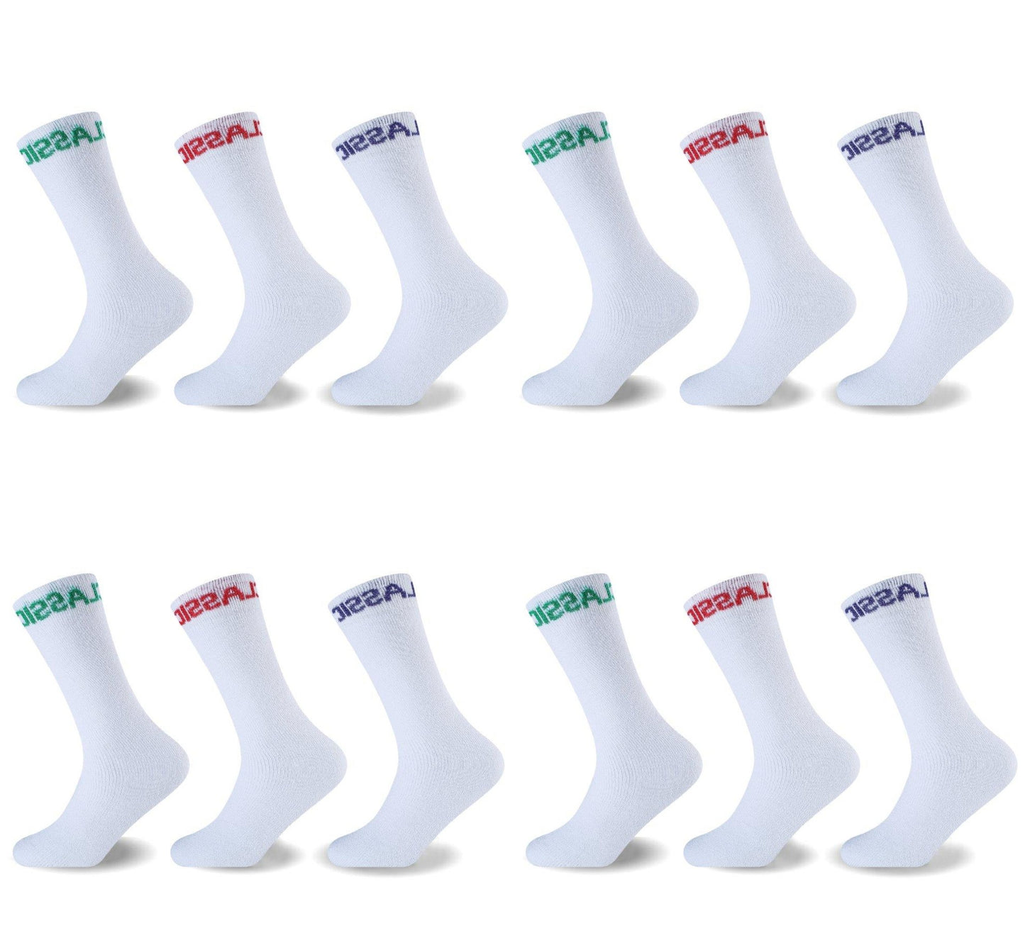 12PK MENS MELANGE CLASSIC SOCKS