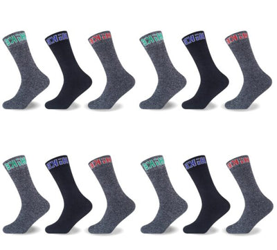 12PK MENS MELANGE HIKE SOCKS