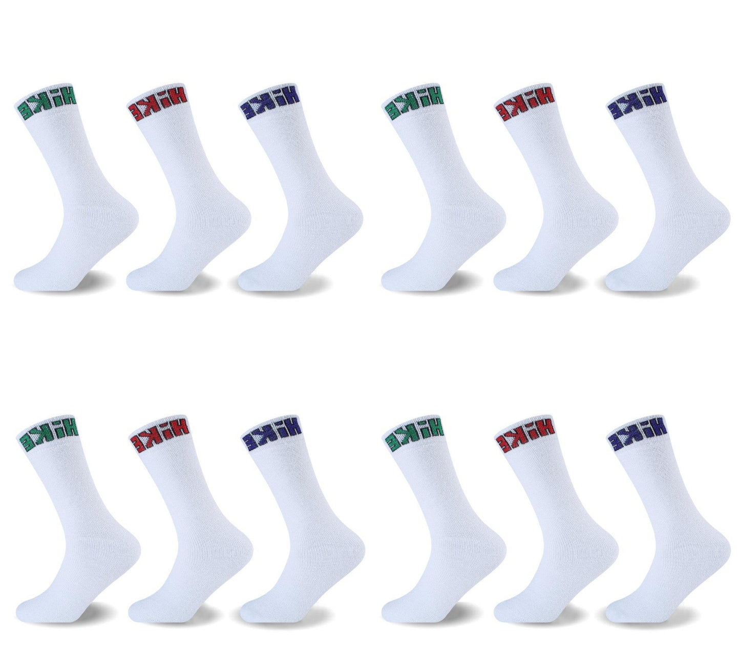 12PK MENS MELANGE HIKE SOCKS