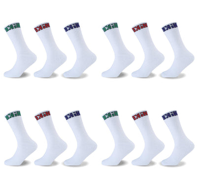 12PK MENS MELANGE HIKE SOCKS