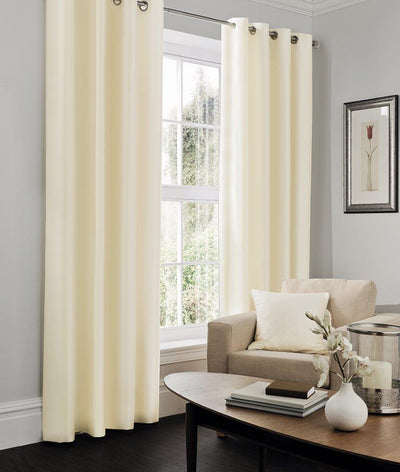 Faux Silk Eyelet Curtains