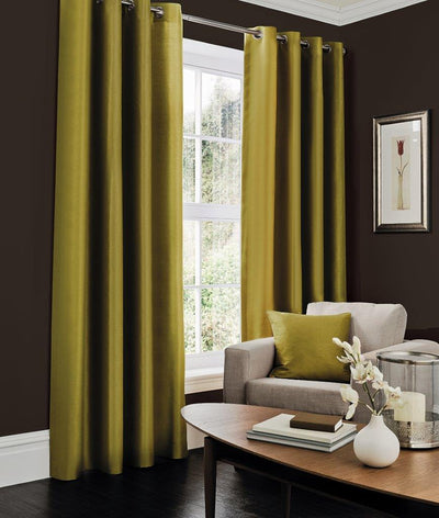 Faux Silk Eyelet Curtains