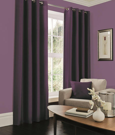 Faux Silk Eyelet Curtains