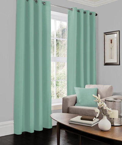 Faux Silk Eyelet Curtains