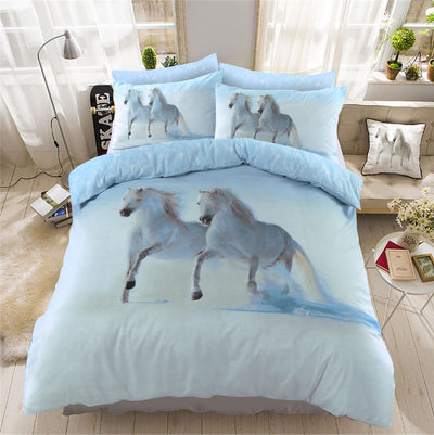 3D Horse Printed Duvet Set