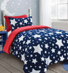 Teddy Fleece Stars Duvet Set