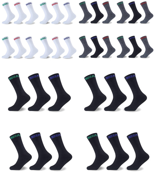 12PK MENS MELANGE CLASSIC SOCKS