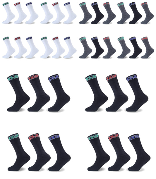 12PK MENS MELANGE HIKE SOCKS