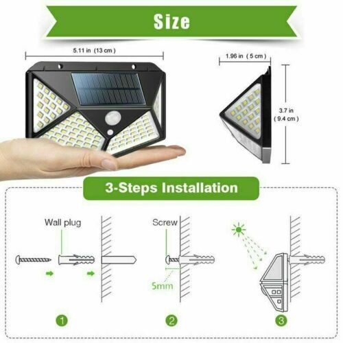 100LED Garden Security Lamp