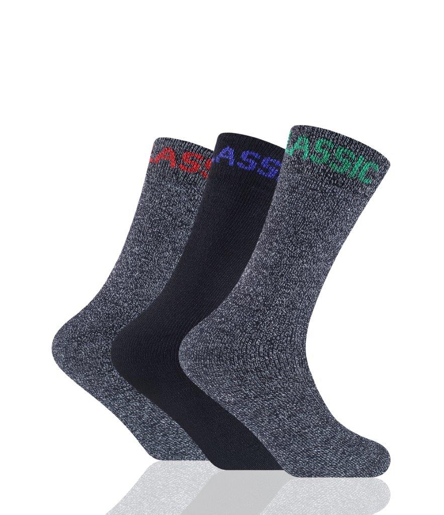 12PK MENS MELANGE CLASSIC SOCKS